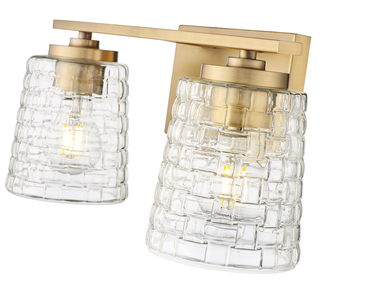 15'' Saben Vintage Brass 2 Light Bath Vanity