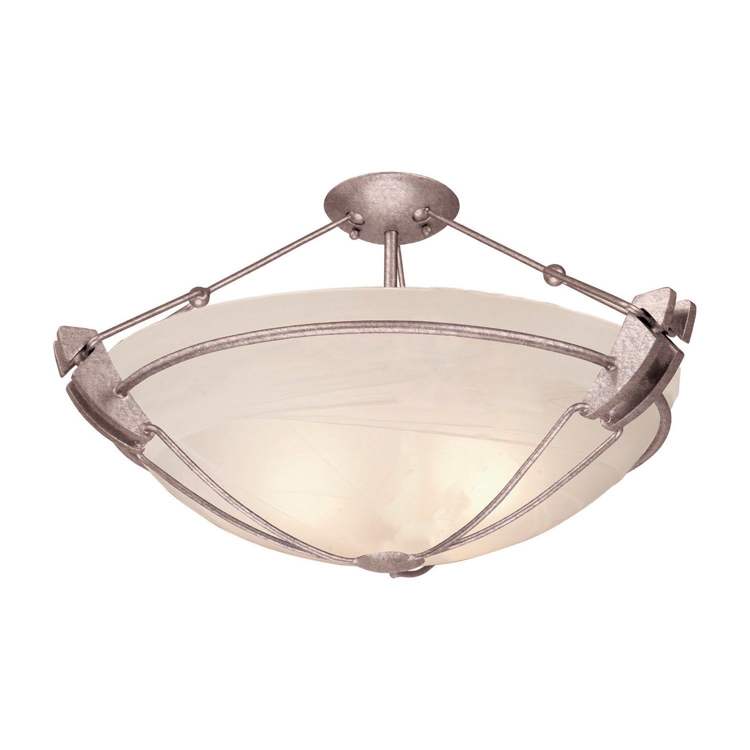 15'' Grande 3 Light Pearl Silver Semi-Flush Mount