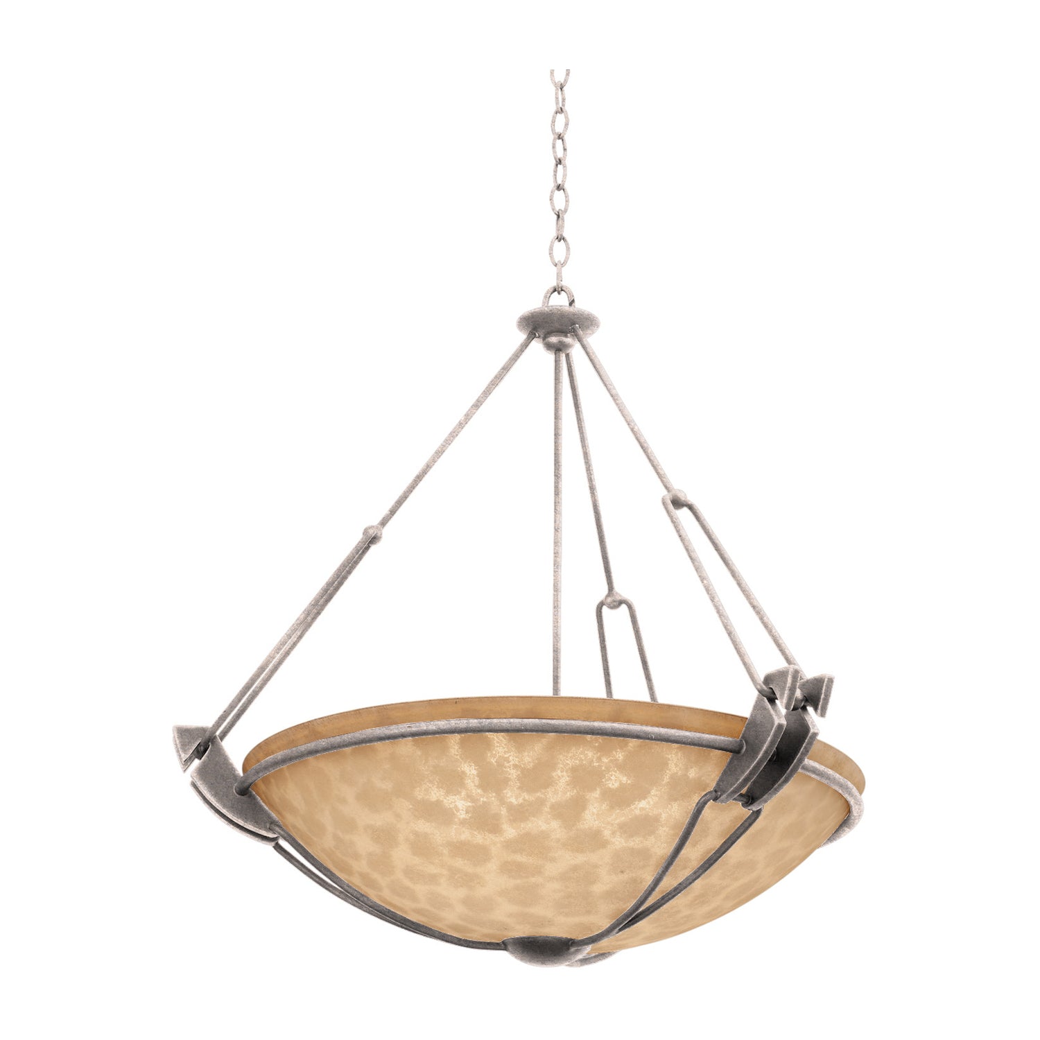 28'' Grande 3 Light Pearl Silver Pendant