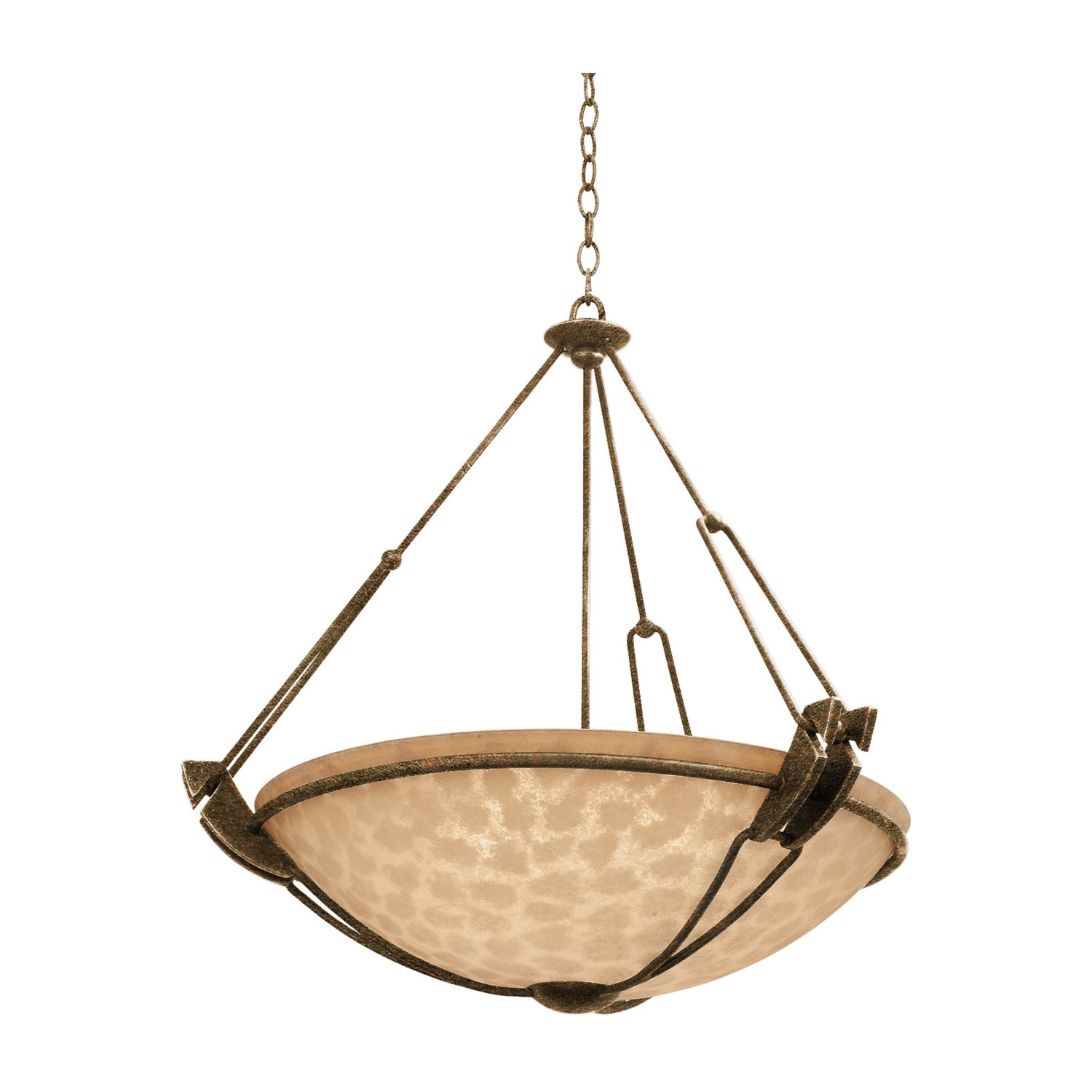 36'' Grande 6 Light Antique Copper Chandelier