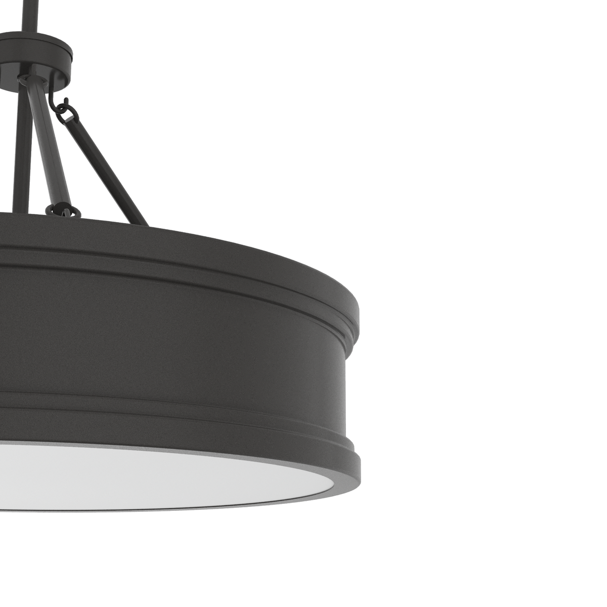 Capshaw 21-inch 5-light Noble Bronze Pendant with Painted Cased White Glass