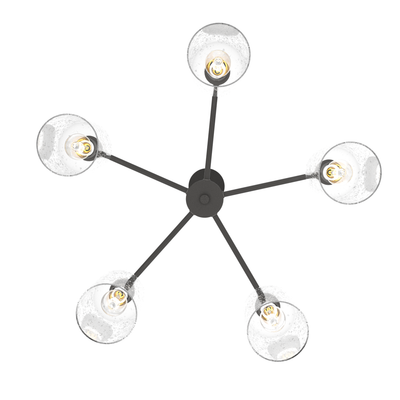 Lochemeade 26-inch 5-light Noble Bronze Chandelier with Seeded Glass
