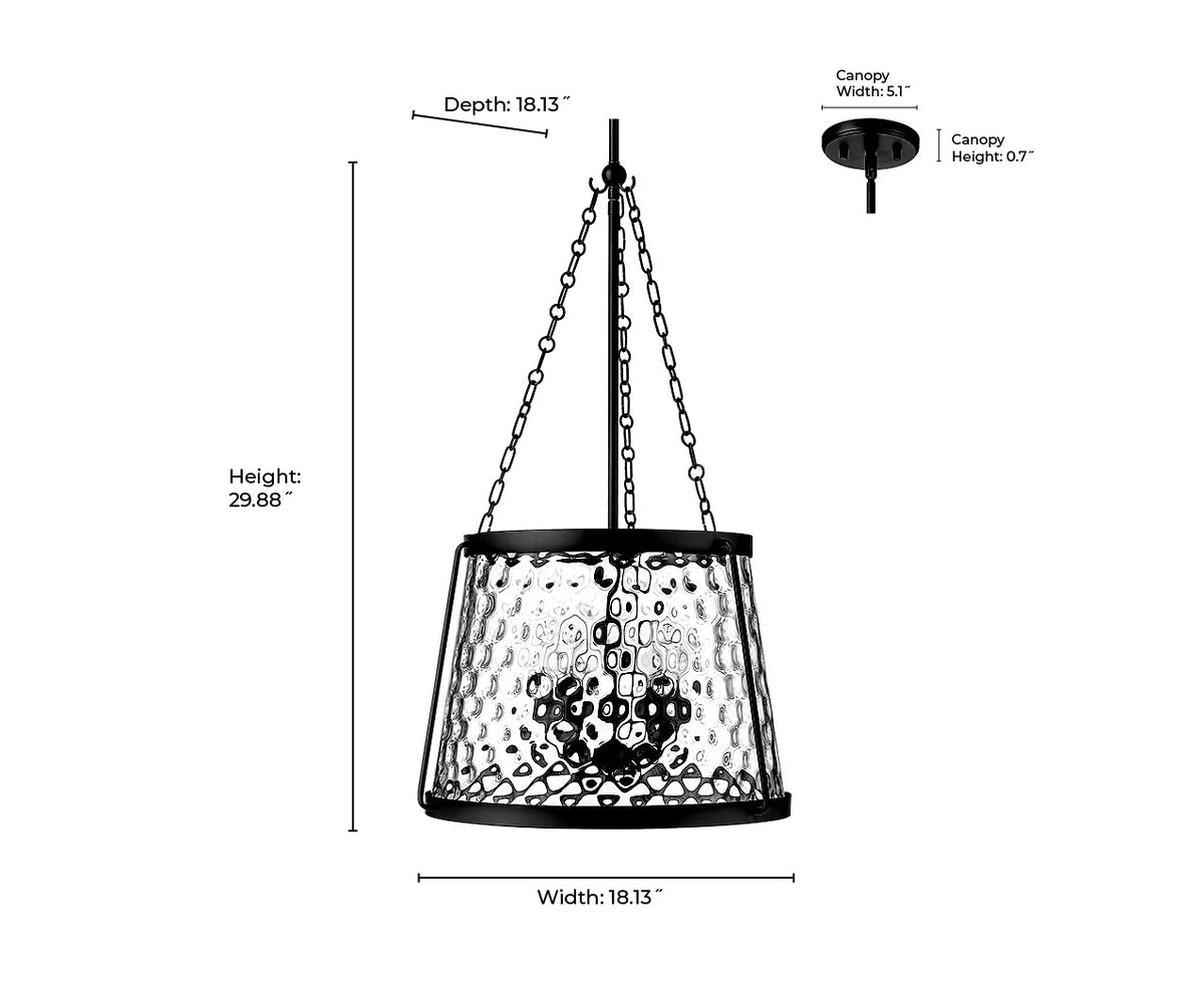 29.88'' Adabella Vintage Brass 5 Light Pendant
