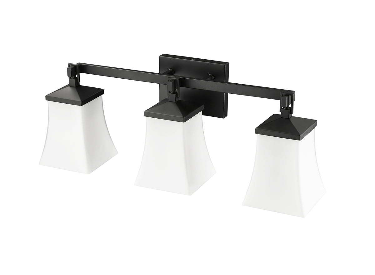 24'' Sonorra Matte Black 3 Light Bath Vanity