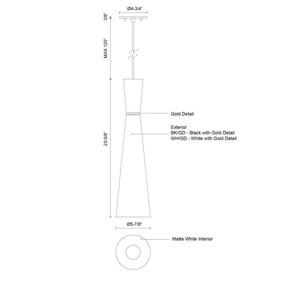 Vanderbilt 6-in Aluminum Pendant