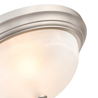 5.75'' Whitton Satin Nickel 2 Light Flush Mount