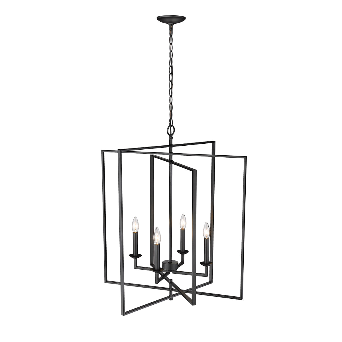 30.75'' Nellis Matte Black 4 Light Pendant