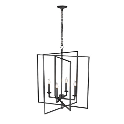 30.75'' Nellis Matte Black 4 Light Pendant