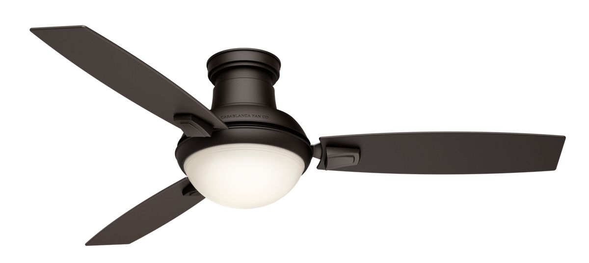 Casablanca 54 inch Verse Maiden Bronze Damp Rated Ceiling Fan with LED Light Kit and Handheld Remote