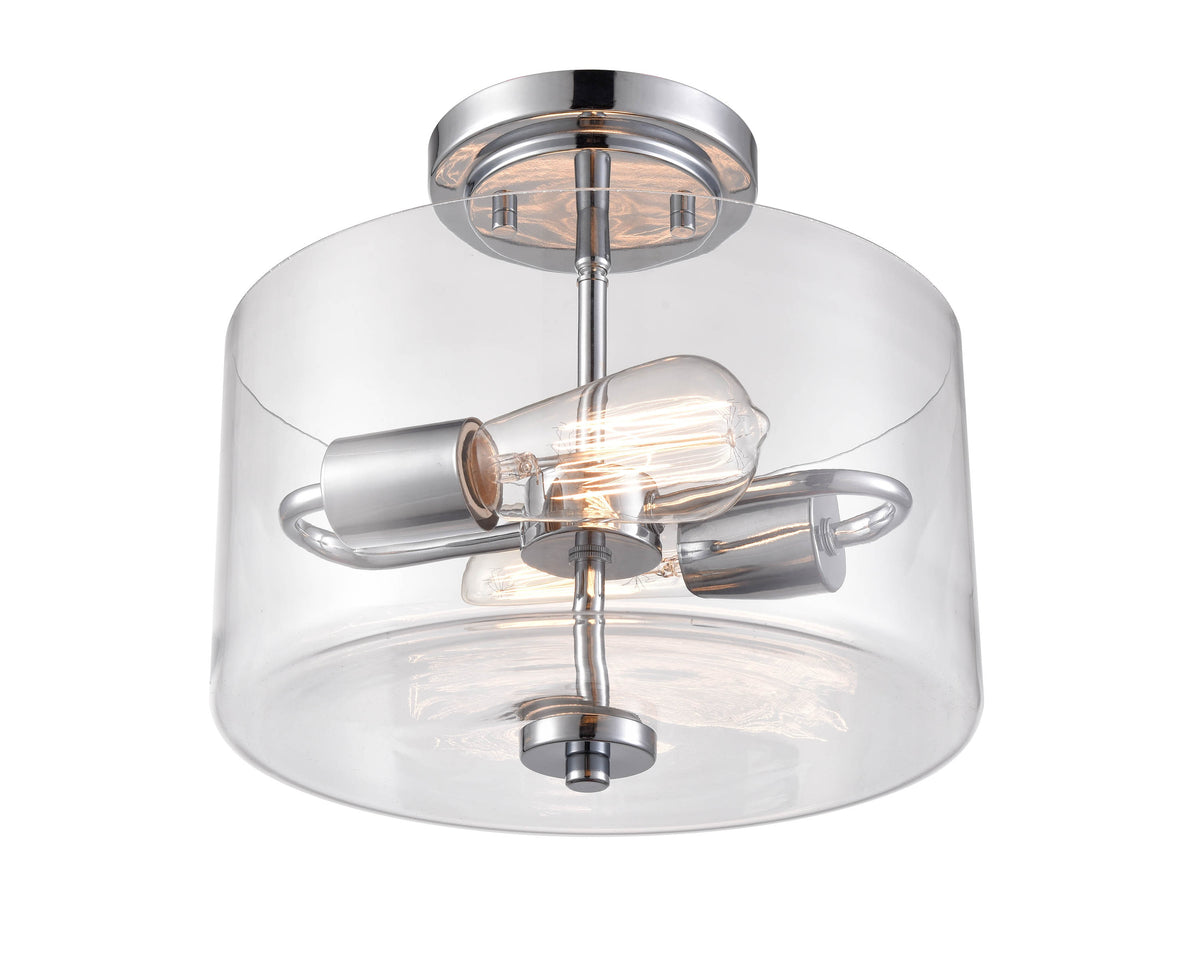 10'' Verlana ChromeClear 2 Light Semi-Flush Mount
