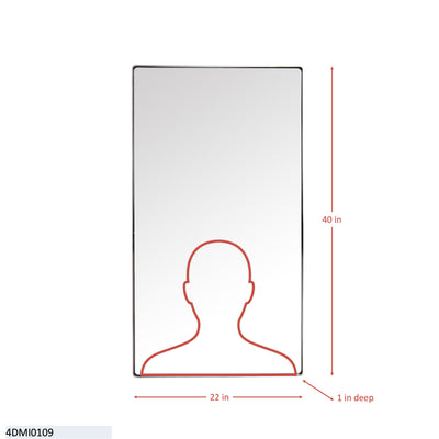 Kye 22x40 Rounded Rectangular Wall Mirror