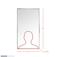 Kye 22x40 Rounded Rectangular Wall Mirror