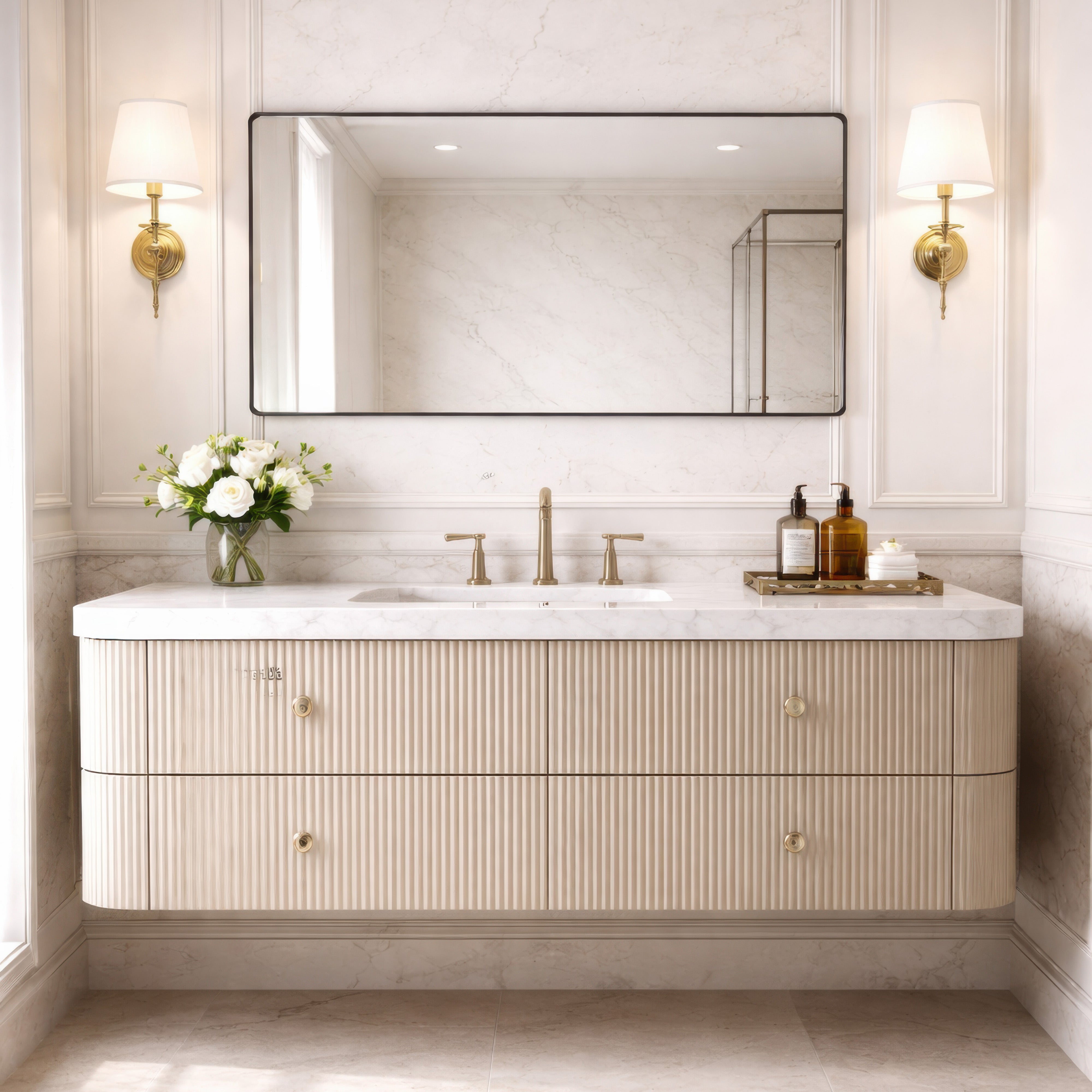Kye 22x40 Rounded Rectangular Wall Mirror