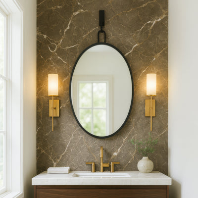 Stopwatch 22x30 Oval Powder Room Mirror