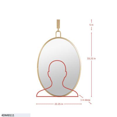 Stopwatch 22x30 Oval Powder Room Mirror