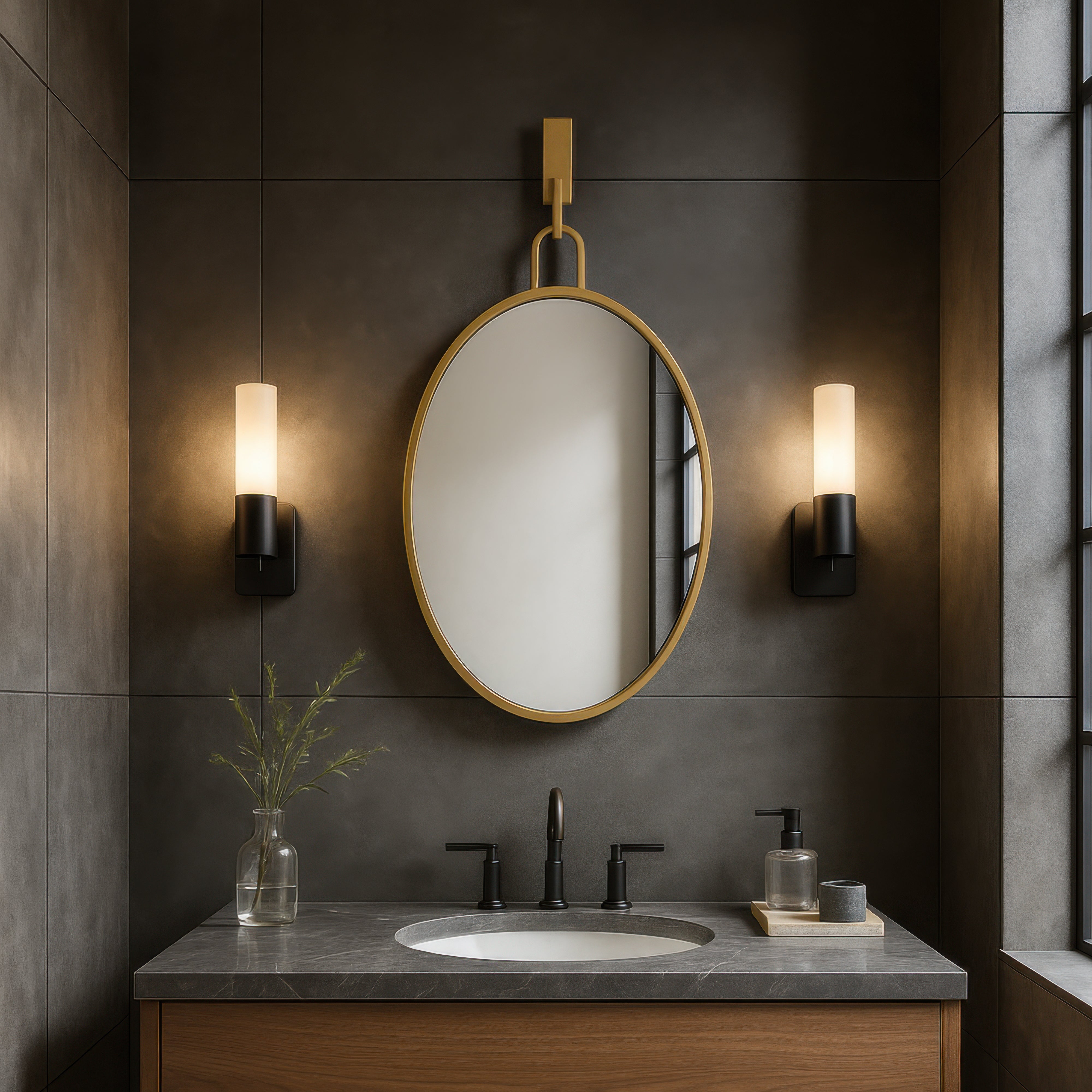 Stopwatch 22x30 Oval Powder Room Mirror