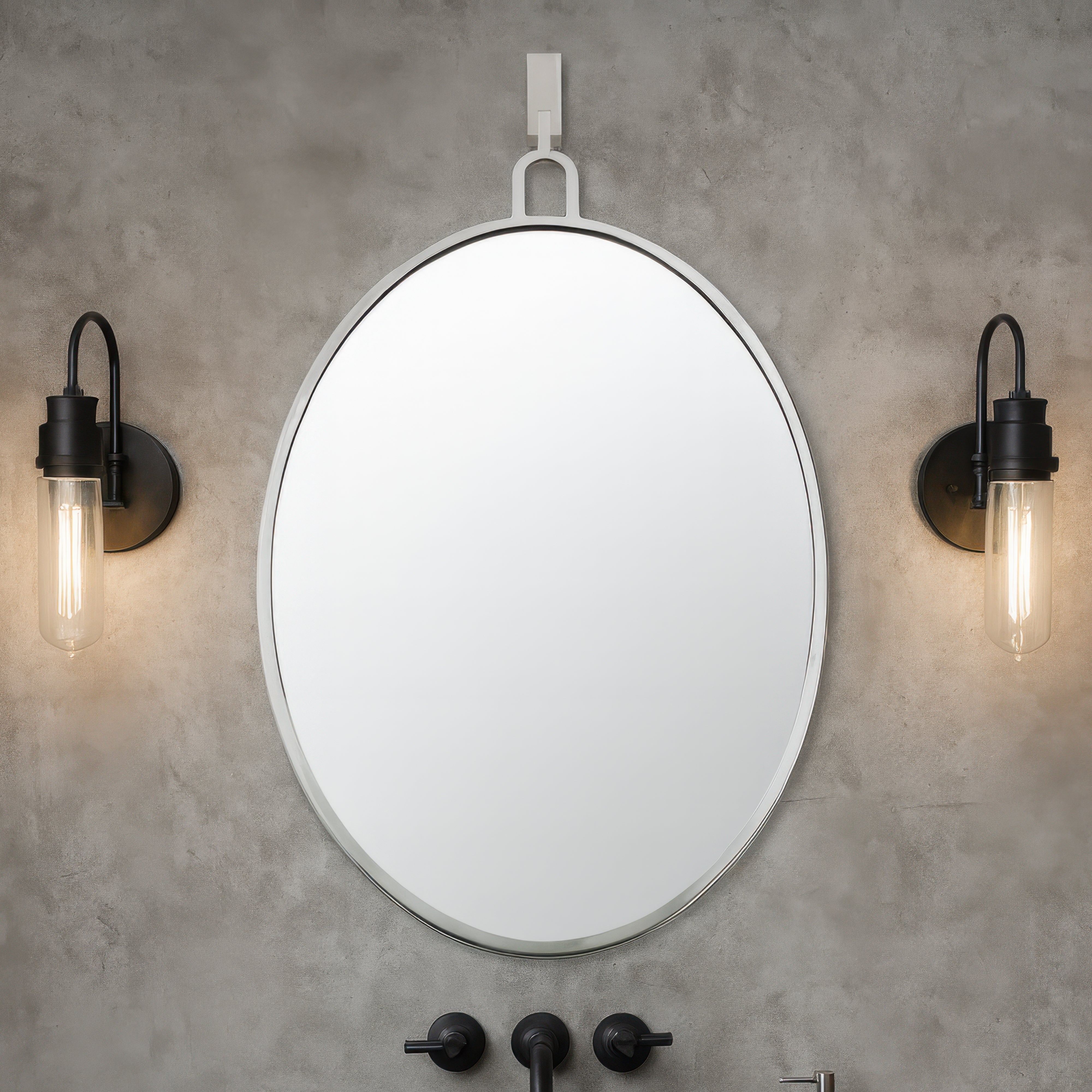 Stopwatch 22x30 Oval Powder Room Mirror