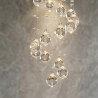 Spiral 7 Light Chrome Chandelier Flush Mount