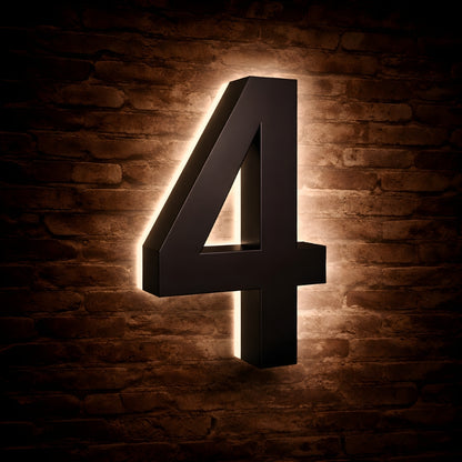 Illuminated Address Numbers - Stainless Steel 2700K