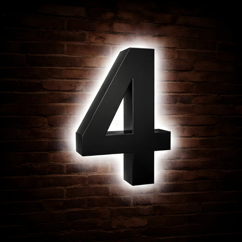 Illuminated Address Numbers - Stainless Steel - 6000K