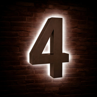 Illuminated Address Numbers - Stainless Steel - 6000K