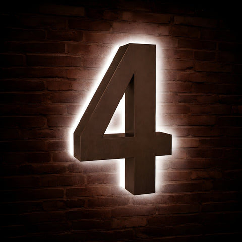 Illuminated Address Numbers - Stainless Steel - 6000K