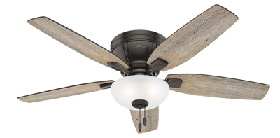 52 inch Kenbridge Noble Bronze Low Profile Ceiling Fan with LED Light Kit and Pull Chain