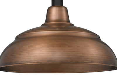 14'' Natural Copper Metal R Series Warehouse Shade