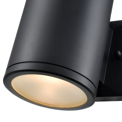 7-inch Vegas Powder Coated Black 1-Light Outdoor Wall Sconce