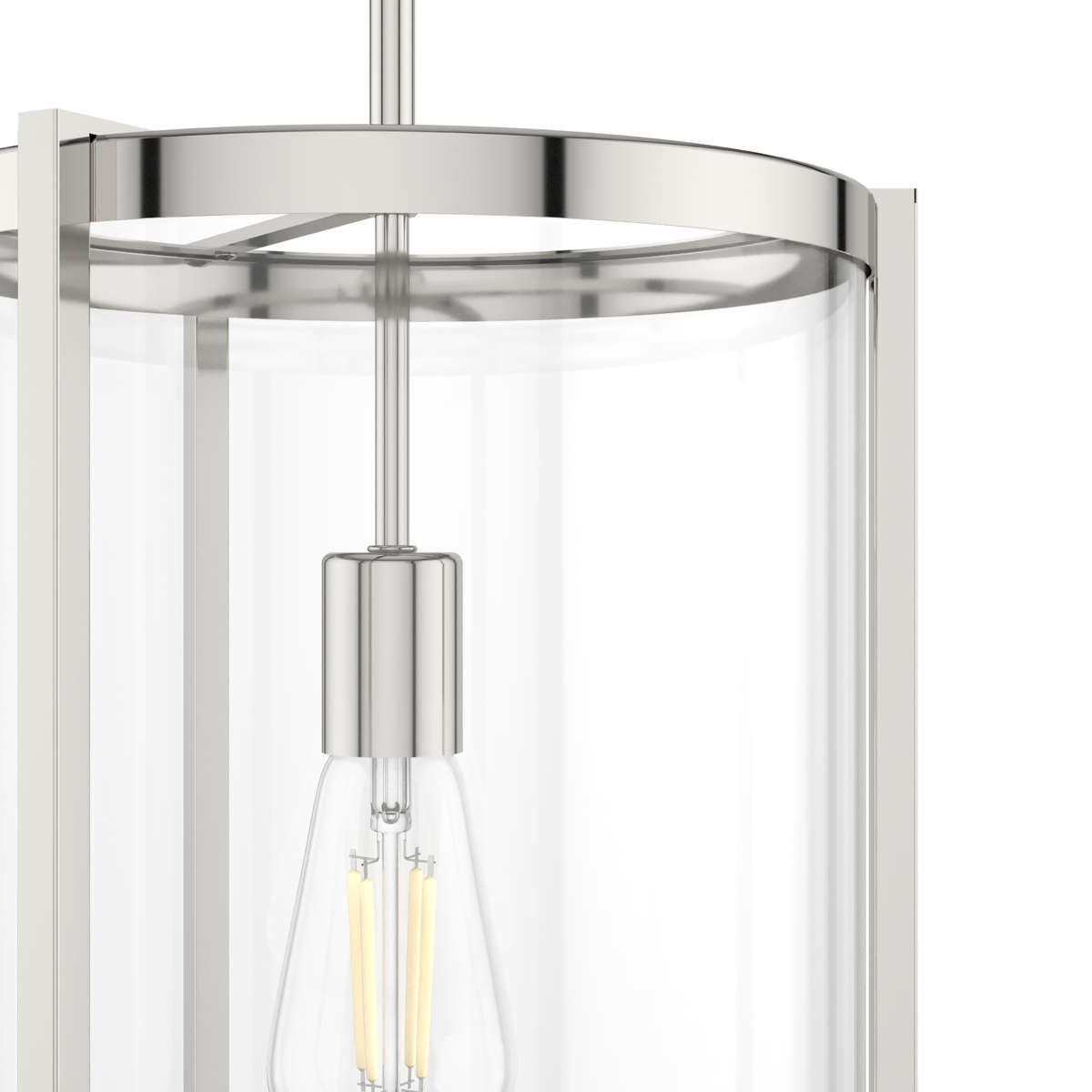 Astwood 11.5-inch 1-light Polished Nickel Pendant with Clear Glass