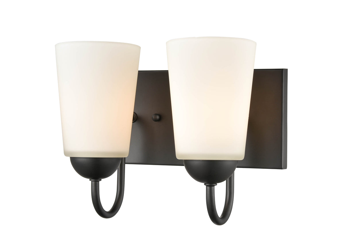 10'' Ivey Lake Matte Black 2 Light Bath Vanity