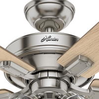 52 inch Crestfield Brushed Nickel Ceiling Fan with LED Light Kit and Pull Chain
