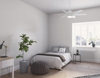 52 inch Sotto Fresh White Ceiling Fan with LED Light Kit and Handheld Remote