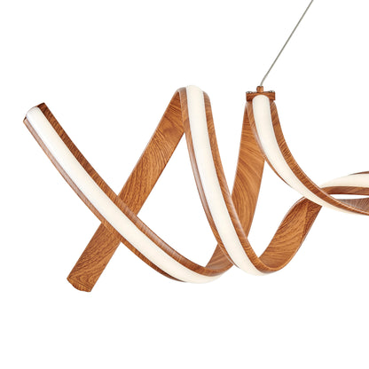 Munich LED Horizontal Chandelier | Wood