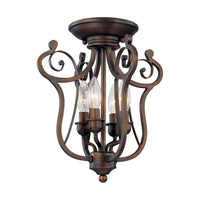 14'' Chateau Rubbed Bronze 4 Light Semi-Flush Mount
