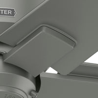 44 inch Terrace Cove Matte Silver Low Profile Damp Rated Ceiling Fan and Pull Chain