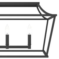 Laurel Ridge 42-inch 6-light Natural Black Iron Linear Chandelier