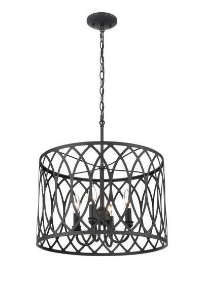 12.25'' Arelyn Matte Black 4 Light Pendant