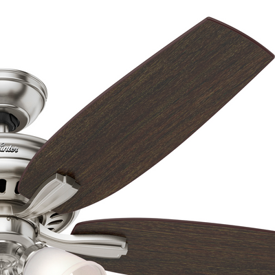 52 inch Newsome Brushed Nickel Ceiling Fan with LED Light Kit and Pull Chain