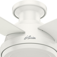 52 inch Dempsey Fresh White Low Profile Ceiling Fan and Handheld Remote