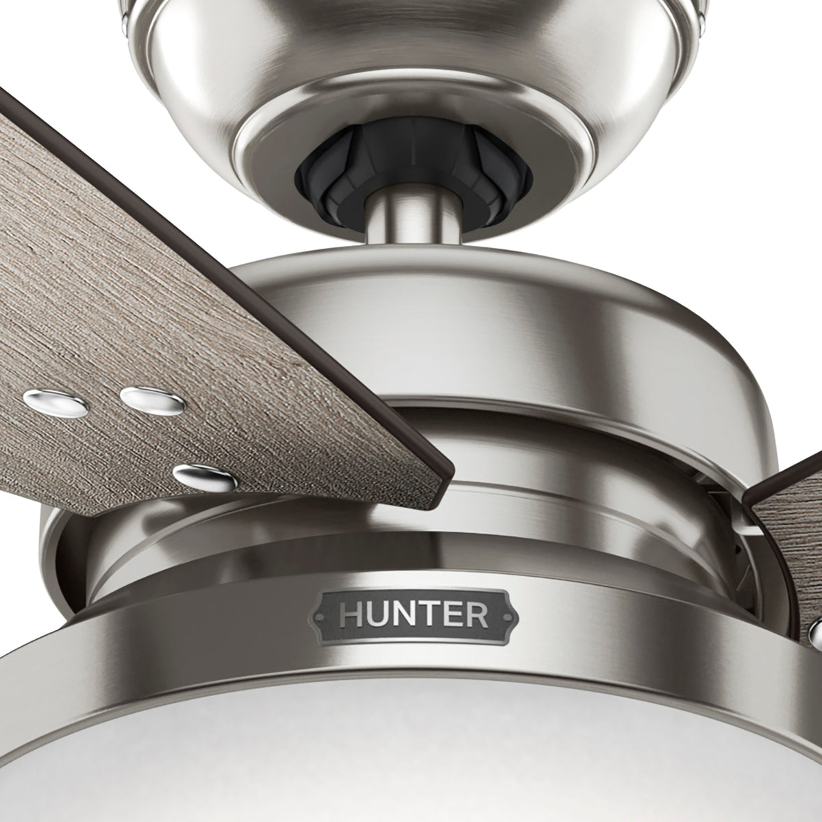 52 inch Sentinel Brushed Nickel Ceiling Fan with LED Light Kit and Handheld Remote
