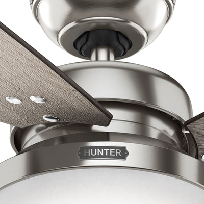 52 inch Sentinel Brushed Nickel Ceiling Fan with LED Light Kit and Handheld Remote