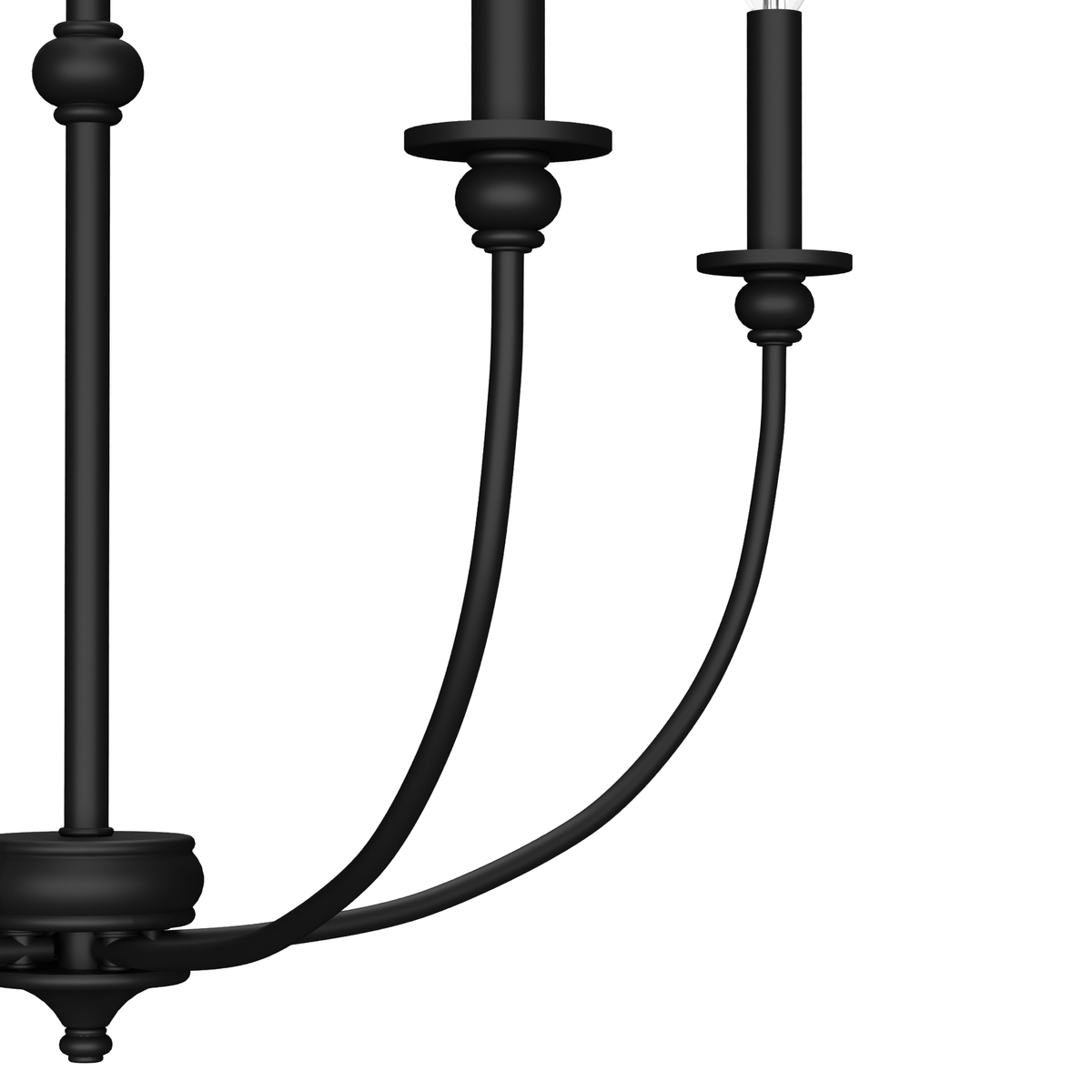Southcrest 26-inch 4-light Matte Black Chandelier