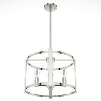Astwood 18-inch 4-light Polished Nickel Drum Chandelier