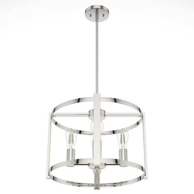Astwood 18-inch 4-light Polished Nickel Drum Chandelier