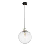 14.5'' Mellrosa Matte Black/Modern Gold 1 Light Pendant