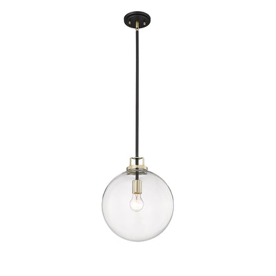 14.5'' Mellrosa Matte Black/Modern Gold 1 Light Pendant
