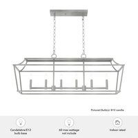 Laurel Ridge 42-inch 6-light Brushed Nickel Linear Chandelier