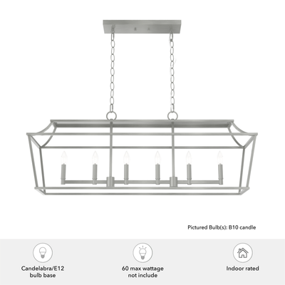Laurel Ridge 42-inch 6-light Brushed Nickel Linear Chandelier