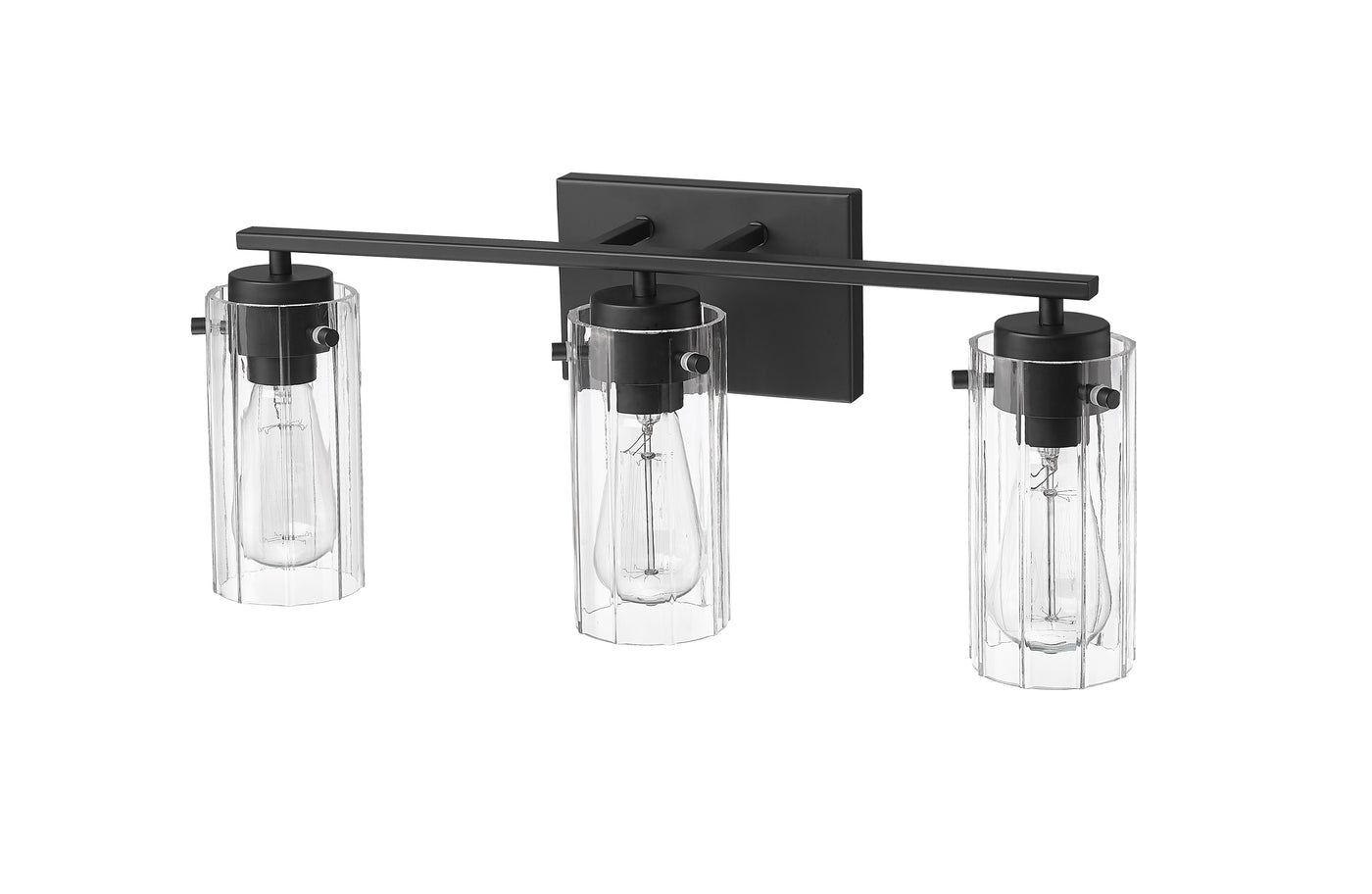 21.5'' Serena Matte Black 3 Light Bath Vanity